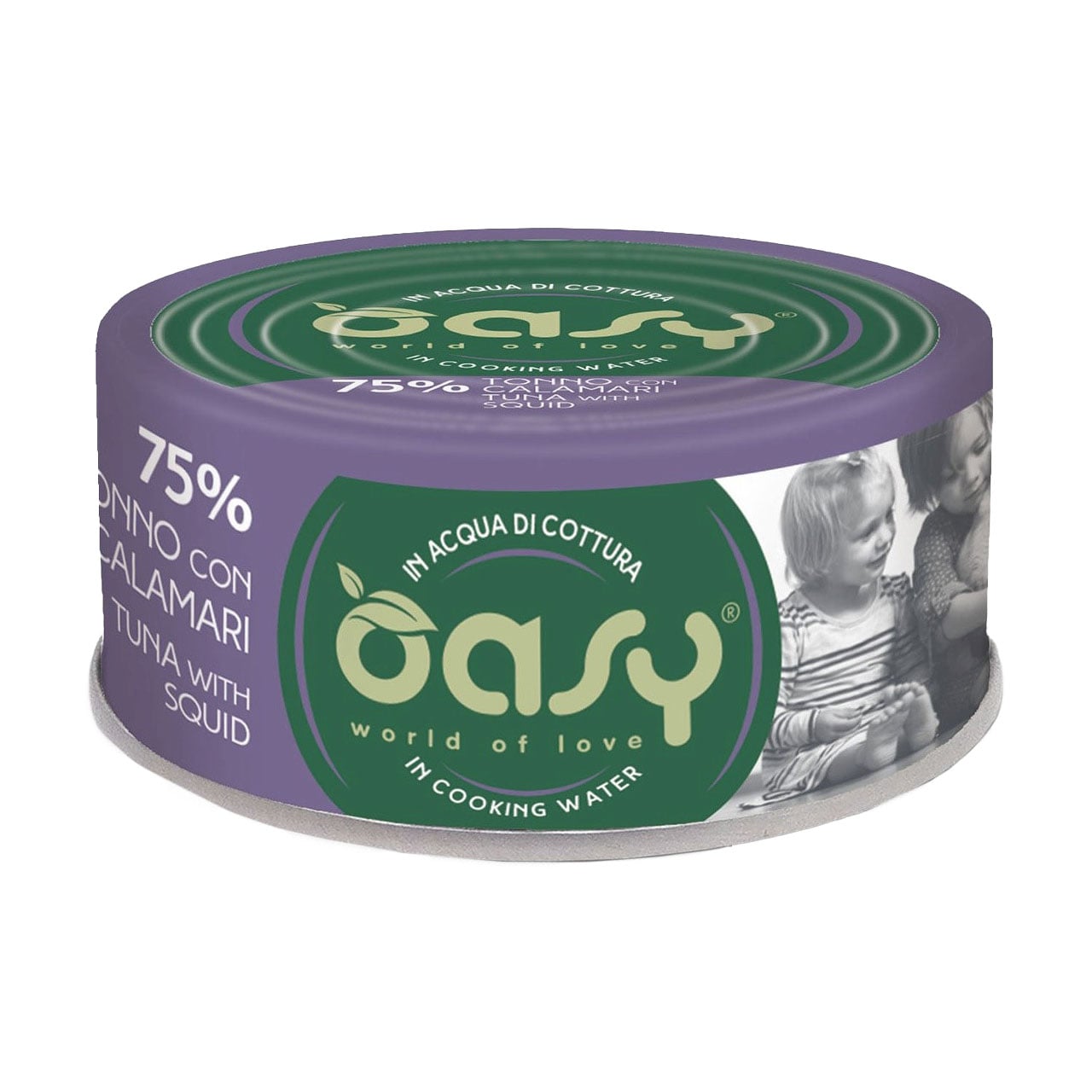 Вологий корм для дорослих котів Oasy Cat Wet More Love з тунцем та кальмаром, 70 г